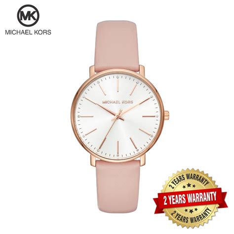 michael kors women's pyper rose gold-tone and blush leather watch|Michael Kors Women's Pyper Blush Leather Strap Watch 38mm.